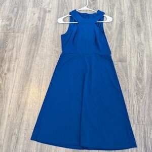 Chic Royal Blue Midi Dress